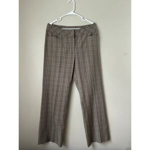 ie Plaid Career Pants Women's Size 12 Trousers Brown Pink Neutral